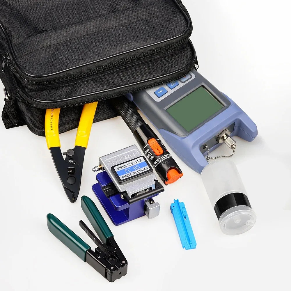 Kit FTTH de 19 piezas con power meter y VFL