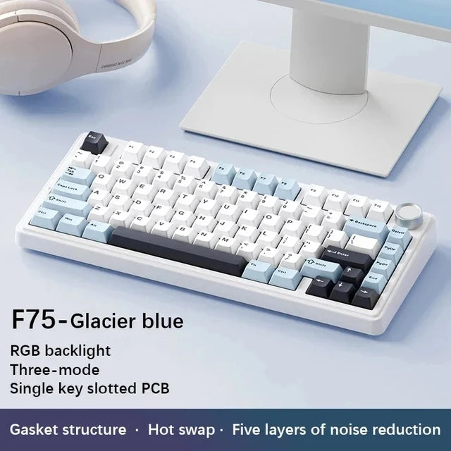 Teclado mecánico AULA F75 inalámbrico (gasket, RGB)