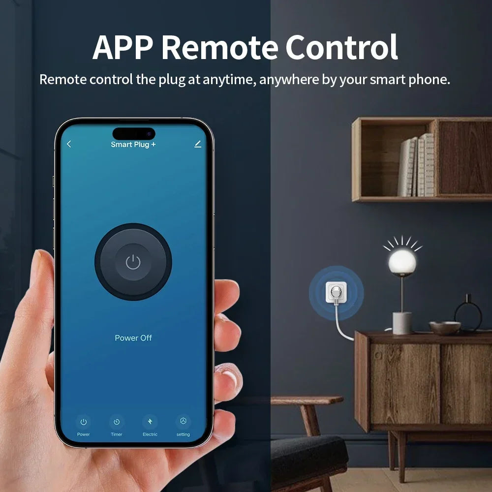 Enchufe inteligente WiFi Tuya con medidor de consumo