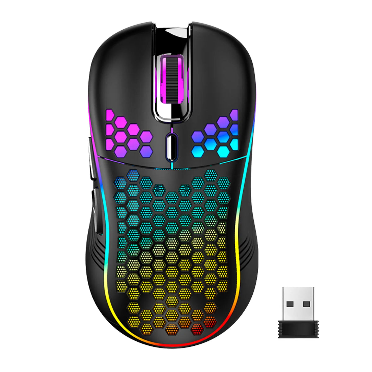 Mouse gamer RGB 7200 DPI (con cable o inalámbrico)