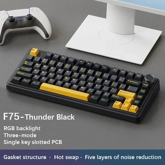 Teclado mecánico AULA F75 inalámbrico (gasket, RGB)