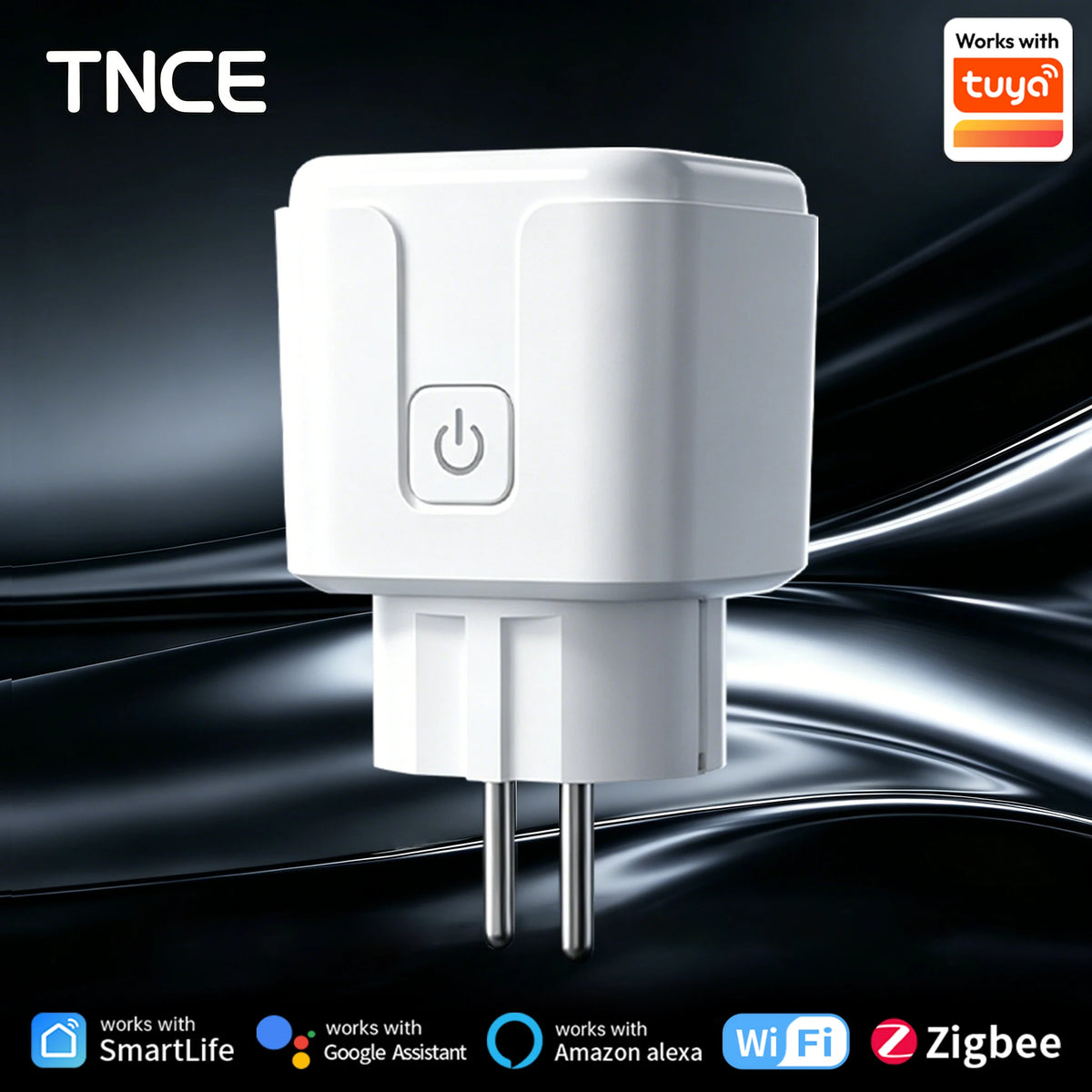 Enchufe inteligente WiFi Tuya con medidor de consumo
