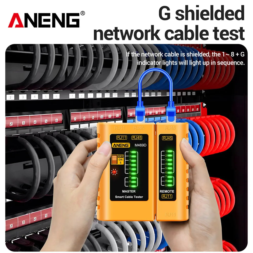 Probador de cable de red M469D (RJ45 / RJ11)