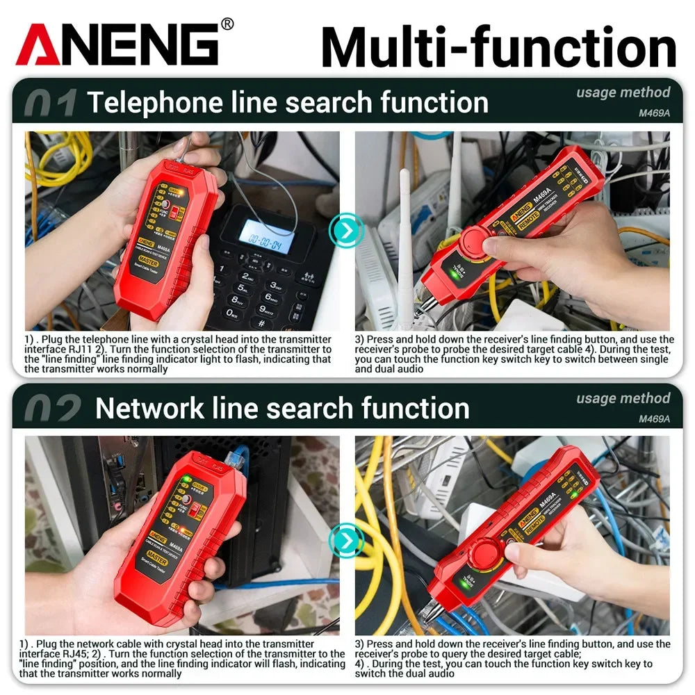 Tester y rastreador de cables ANENG M469A