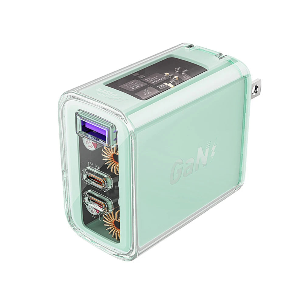 Cargador ACEFAST GaN 65W doble USB-C (enchufe US)