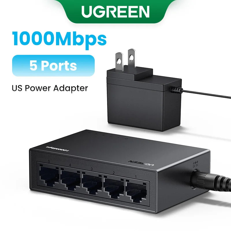 Switch UGREEN gigabit 5 u 8 puertos