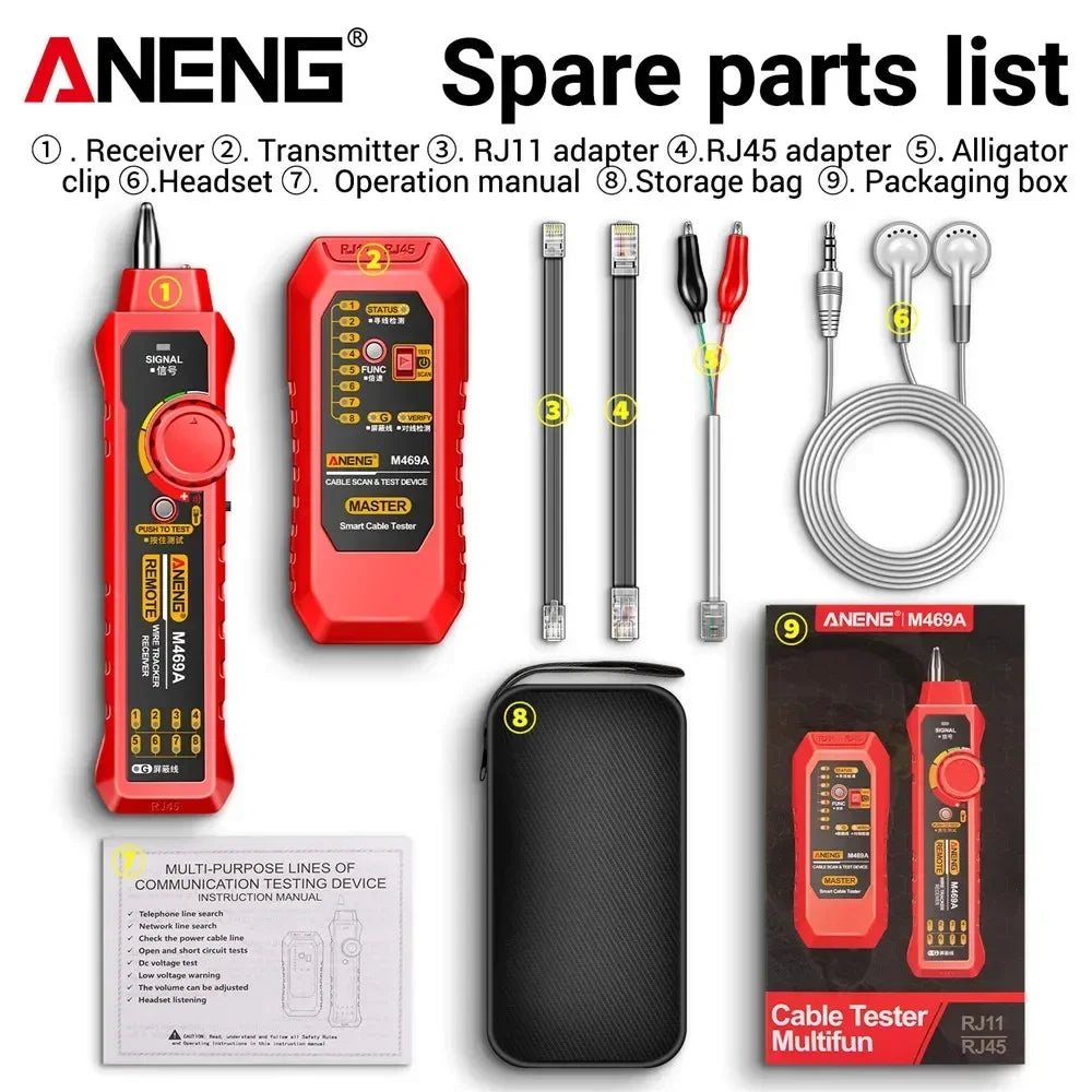 Tester y rastreador de cables ANENG M469A