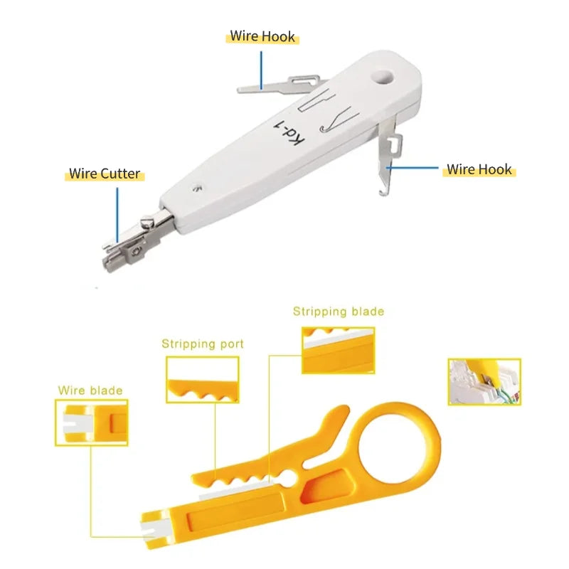 Kit de herramientas de red completo con estuche