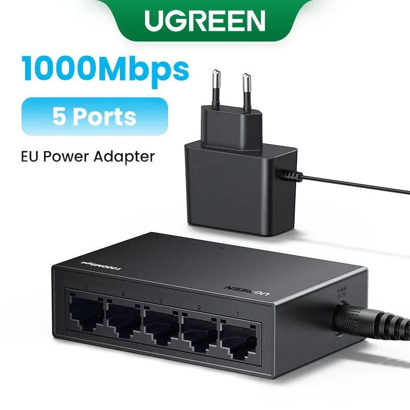 Switch UGREEN gigabit 5 u 8 puertos