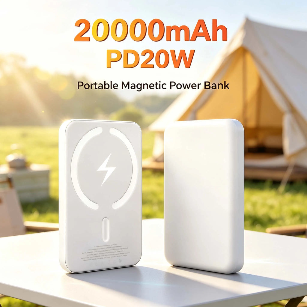 Power bank magnético 20000 mAh carga rápida 22.5W