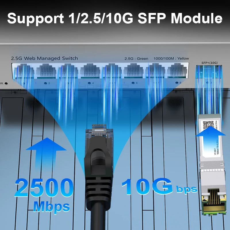 Switch administrable 8 puertos 2.5G + SFP+ 10G