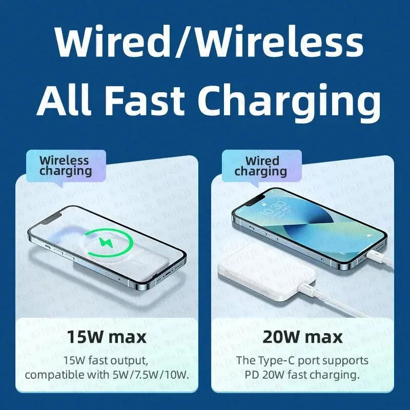 Power bank magnético 20000 mAh carga rápida 22.5W