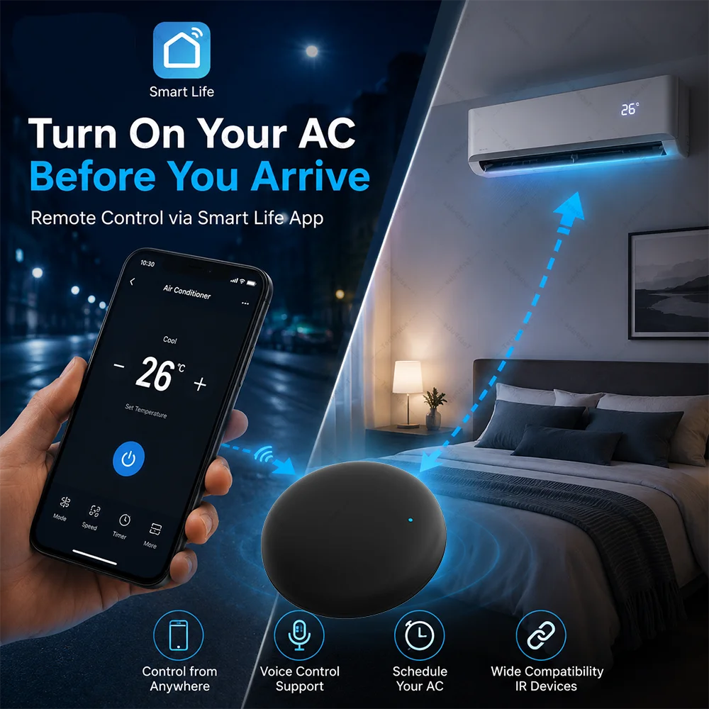 Control universal IR WiFi (aire acondicionado y TV)