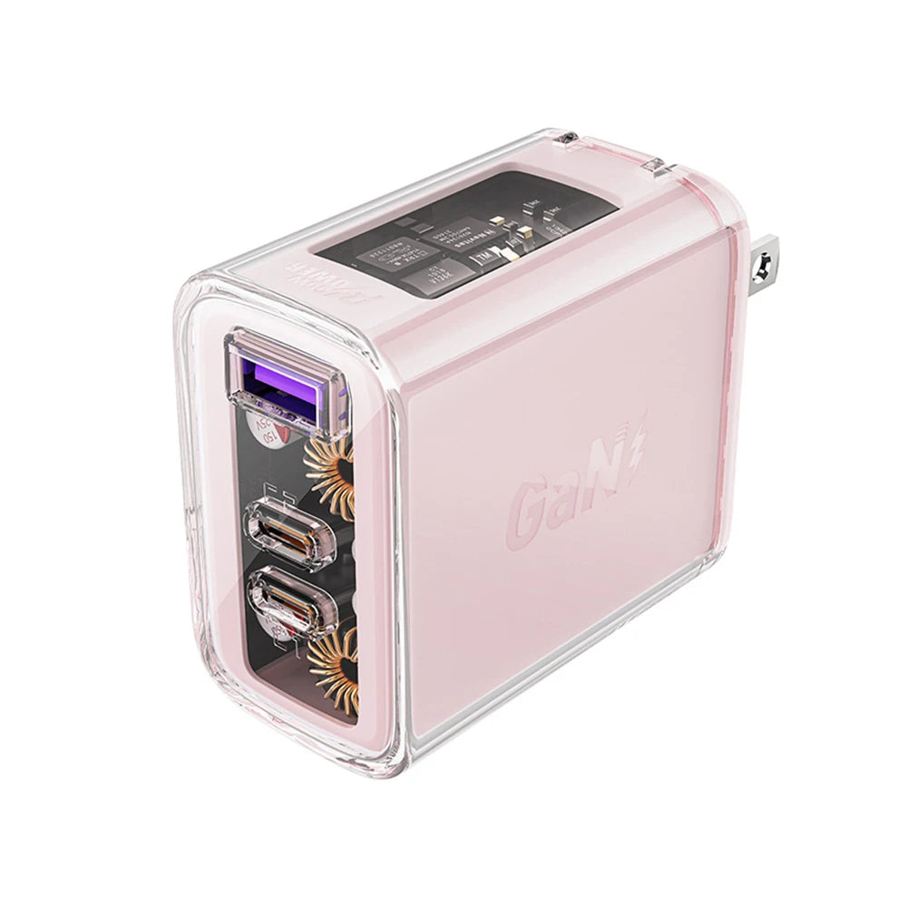 Cargador ACEFAST GaN 65W doble USB-C (enchufe US)