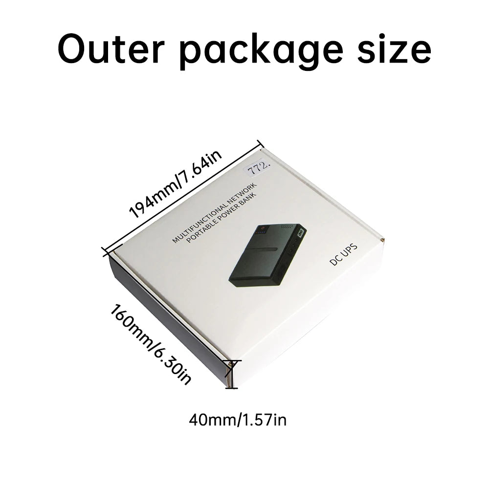 Mini UPS para router y módem de fibra (5V/9V/12V)