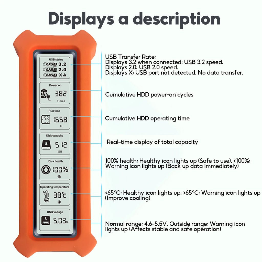 Case externo M.2 NVMe 10 Gbps transparente