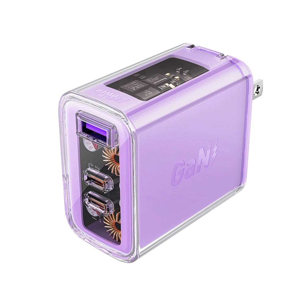 Cargador ACEFAST GaN 65W doble USB-C (enchufe US)
