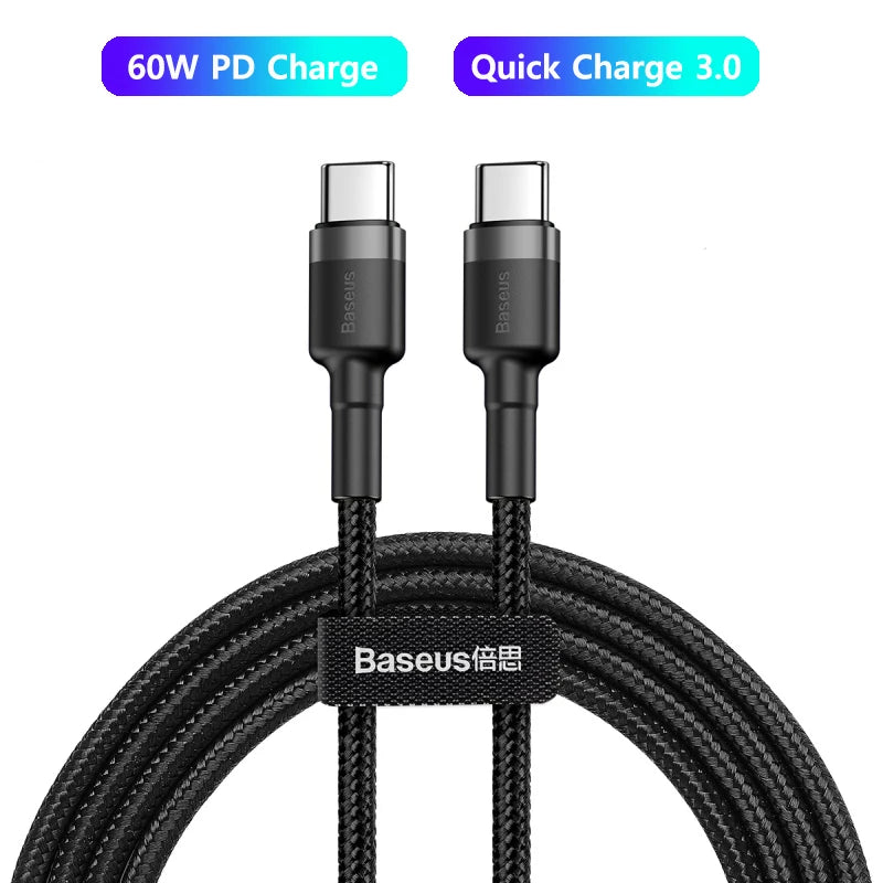 Cable Baseus USB-C a USB-C 100W carga rápida