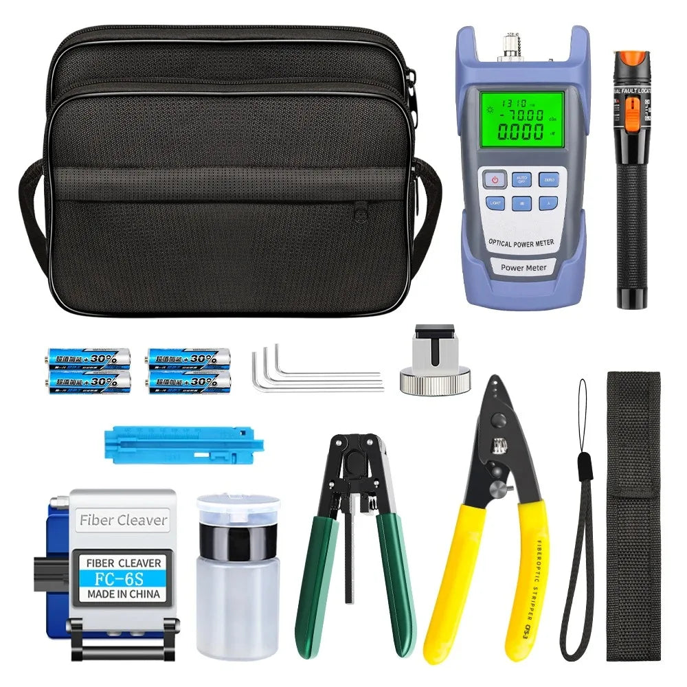 Kit FTTH de 19 piezas con power meter y VFL