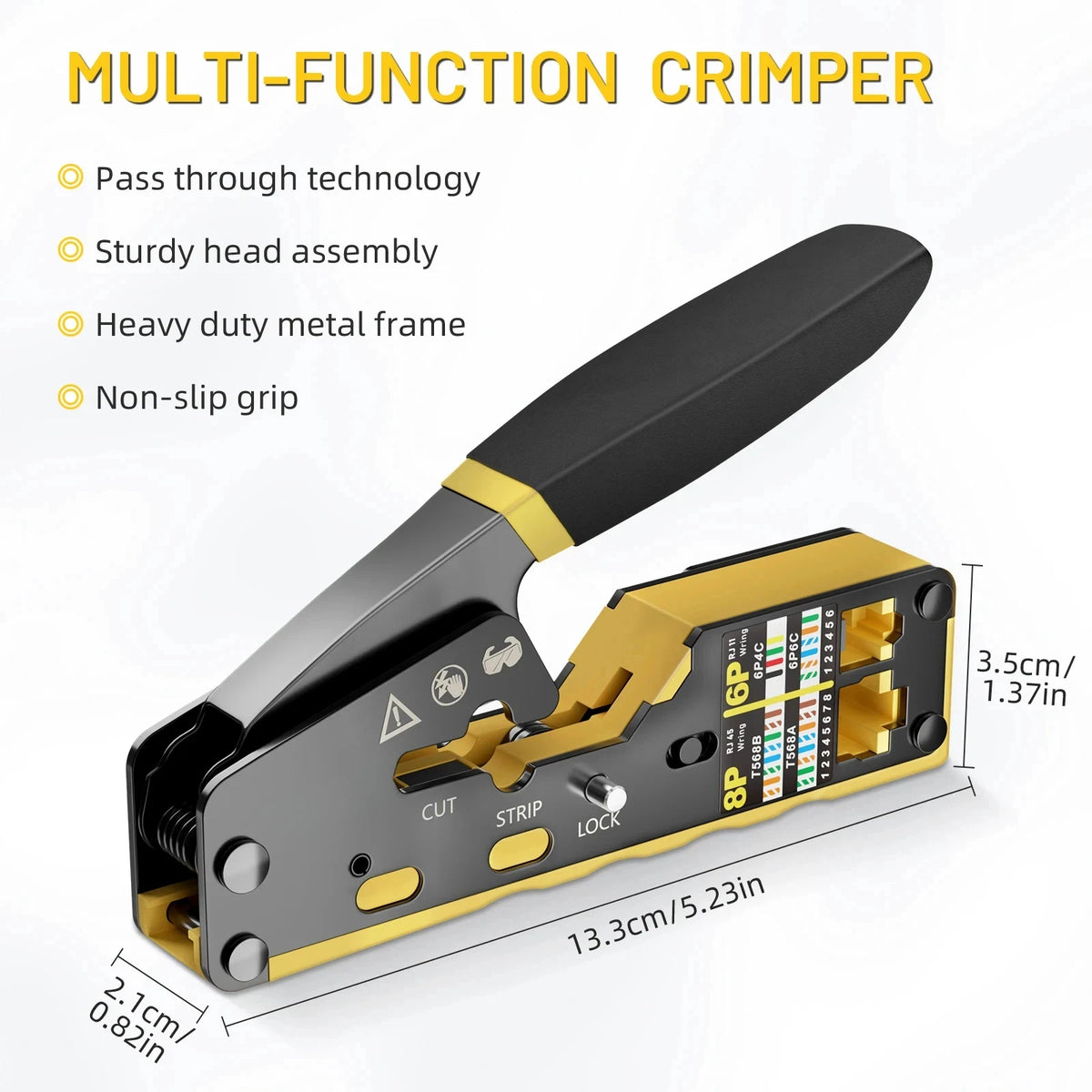 Crimpadora RJ45 pass-through profesional
