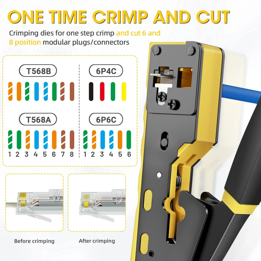 Crimpadora RJ45 pass-through profesional
