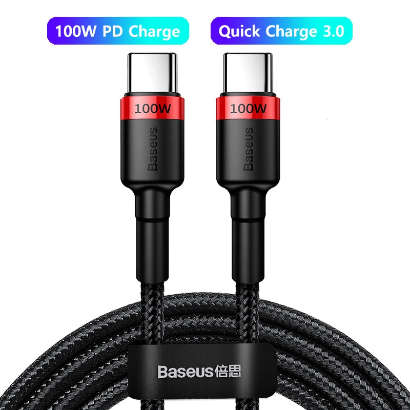 Cable Baseus USB-C a USB-C 100W carga rápida