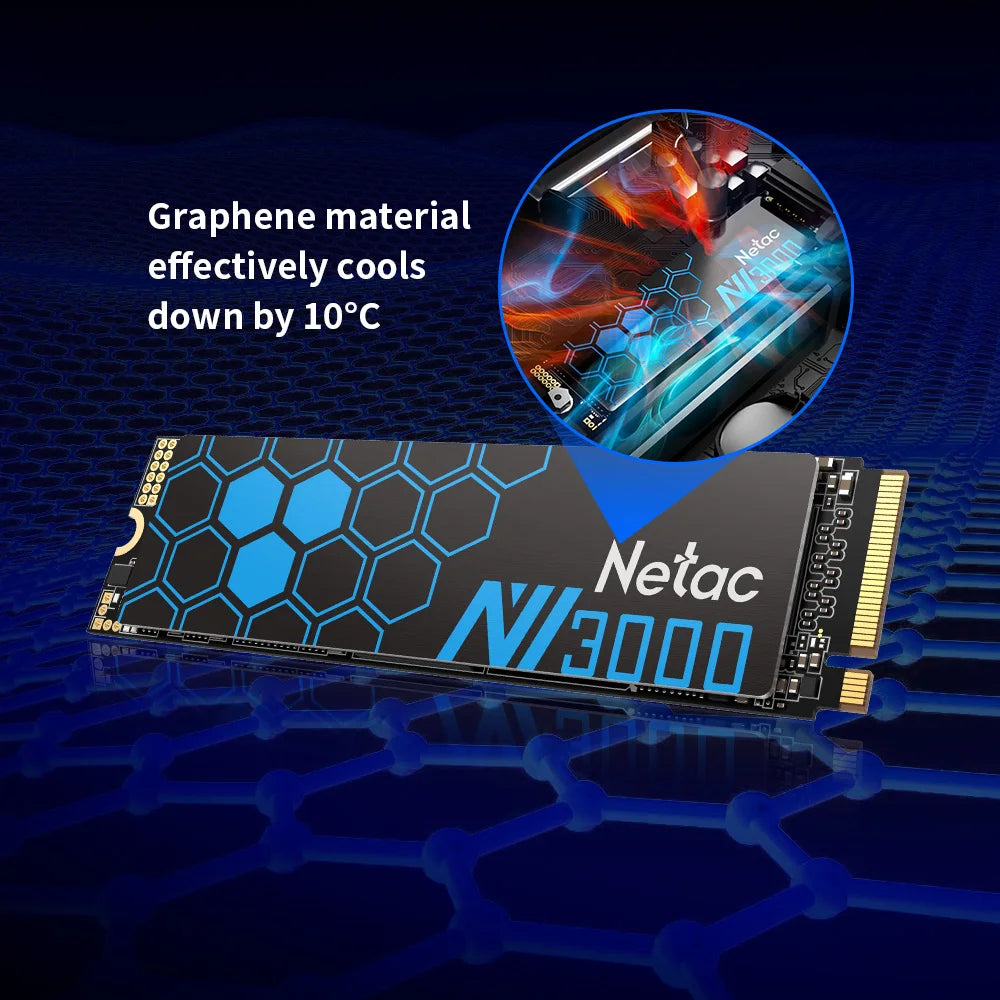 SSD NVMe M.2 Netac con disipador (250 GB a 2 TB)