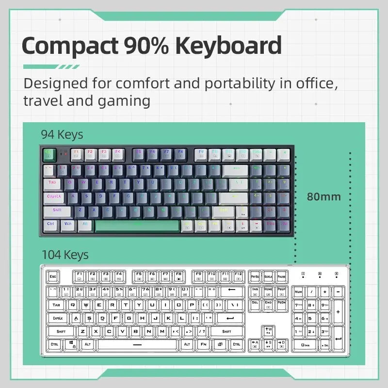 Teclado mecánico MACHENIKE K500 hot-swap RGB